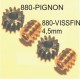Vis sans fin module 03 pour axe moteur de 1,5mm