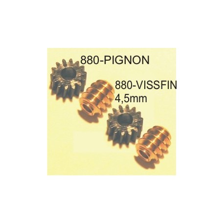 Vis sans fin module 03 pour axe moteur de 1,5mm