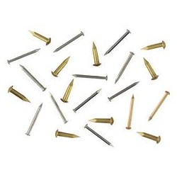 Clou laiton D 0,9 mm, tête bombée 1,9 mm L 6 mm