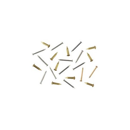 Clou laiton D 0,9 mm, tête bombée 1,9 mm L 6 mm