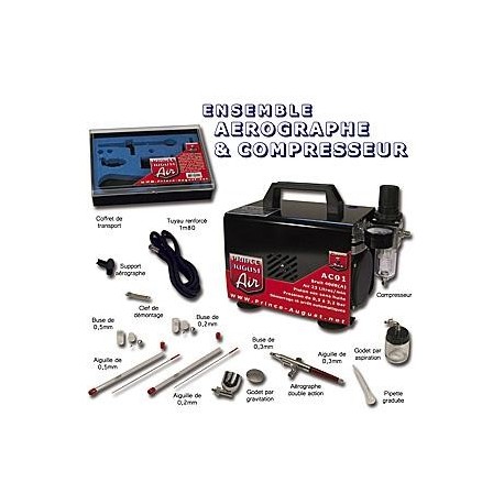 Ensemble Aérographe & Compresseur AE01+