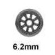 Roues à 8 rayons droits de 6,2mm - entrepointe 14,9mm