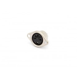 Fiche DIN Femelle 5 Broches 45° type audio pour montage châssis