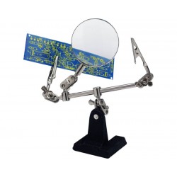 Loupe 3 ème main avec bras articulé à 2 pinces