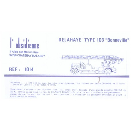 Kit résine HO et détaillage camion incendie DELAHAYE TYPE 130