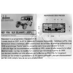 Kit résine HO et détaillage VLR DELAHAYE JEEP