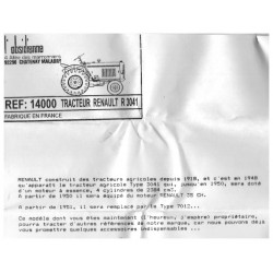 Kit résine HO et détaillage tracteur Renault R 3041