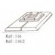 Kit 10m semelle ballast liège biseauté chiné HO