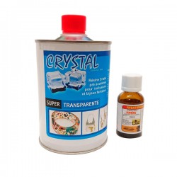 Resine polyester Crystal SC-22 transparente avec cata. 500g