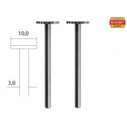 Fraise embout en acier wolfram-vanadium axe 3,0 mm - 2 pcs