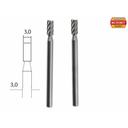 Fraise embout en acier wolfram-vanadium axe 3,0 mm - 2 pcs