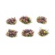 4mm Touffes d'herbes auto-adhésives fleuries (100)