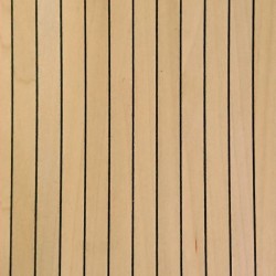 Pont de Bateau 1000x100x7,0 mm - Lamelles Bouleau 7 mm, rayures Ebène 1 mm