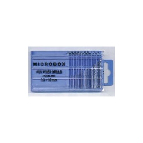 Jeu de 20 mini forets de 0,3 à 1,6 mm