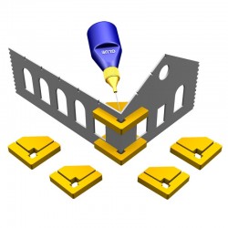 Jeu de 4 équerres magnétiques