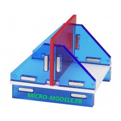 Set de 2 équerres magnétiques à 90° et supports