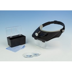 Loupe à fixer à la tête avec éclairage 2 leds
