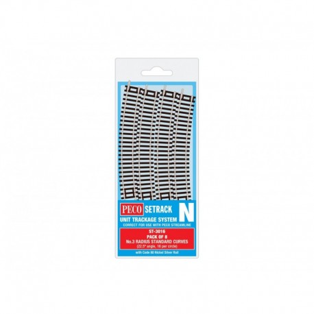 Courbe standard Rayon No.3, 298.5 mm (8 x ST-16)