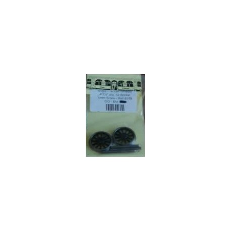 Roues à 12 rayons - Axe 2 mm (3 axes) - Diamètre : 16,5 mm