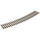 Rail courbe échelle zéro code 124 rayon 1028mm angle 22,5°