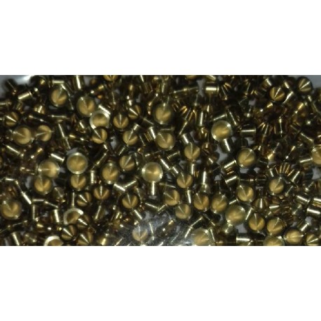 50 Paliers en laiton -Diamètre 2 mm - L 2 mm avec épaulement