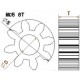Roue module 0,5 en delrin Dents : 8 pour Jouef