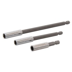 Jeu de 3 embouts de vissage magnétiques 1/4"