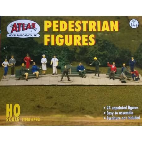 HO Atlas (USA) 24 figures à peindre dans différentes positions