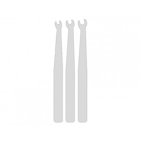Jeu de 3 clés plates de 1-1,3 et 1,5mm