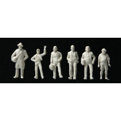 72 figurines de voyageurs HO à peindre